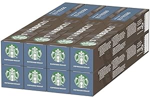 STARBUCKS Espresso Roast de Nespresso, Cápsulas de Café de Tueste Intenso 8 x 10 (80 Cápsulas)