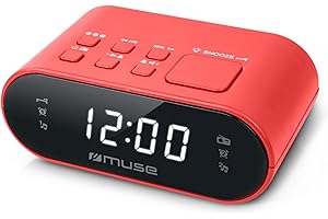 Muse M-10 - Radiodespertador con Pantalla Led Rojo