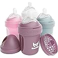 Herobility Double Anti-Colic Baby Bottles – 5 fl oz/140ml – 4-Pack – Multicolor – White, Gray, Pink, Hawthorn Rose