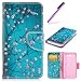 Produktbild Für Samsung Galaxy J3 2017 (US Model) Hülle mit Muster,Galaxy J3 2017 (US Model) Hülle Silikon,Galaxy J3 2017 Hülle Schwarz,Galaxy J3 2017 Hülle Leder Wallet Handytasche,EMAXELERS Galaxy J3 2017 Hülle Flip Case Wallet Leder,Galaxy J3 2017 Hülle Elegant Retro Cute Lovely Sägen Bär Schmetterling Blumen Muster PU Leder Ledercase Flip Tasche Wallet Schutzhülle Etui Tasche Handytasche Hülle Mit Standfunktion für Samsung Galaxy J3 2017 (US Model),Blue Apricot Tree