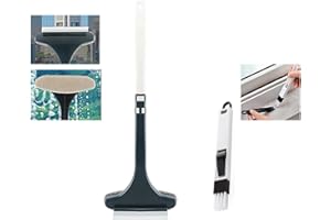 XiaZhiZhen 2 in 1 spazzola per vetri e finestre spazzola per la pulizia della scanalatura della finestra bagnata e asciutta doppia spazzola per la pulizia di vetri e finestre kit di 2 pezzi