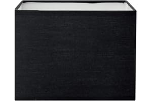 HOME SWEET HOME COLLECTION Home Sweet Home Moderne Abat-jour Block | carré | 20/20/15,5cm | Noir | Abat-jour en tissu de coton | pour douille de lampe E27 | testé RoHS | pour lampe de table, lampadaire