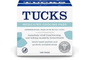 TUCKS TUCKS, Medicated Cooling Pads, 100 Pads