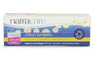Pack of 4 x Natracare Organic Cotton Tampons - Super Plus - 20 Pack