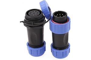 Eonvic HE21 Connecteur circulaire d'aviation 9 broches mâle femelle étanche IP68 pour signal d'alimentation d'appareil industriel