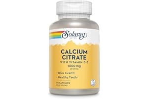 Solaray Solaray Calcium Citrate 1000mg | Con Vitamin D3 | Calcio Citrato | 90 Vegcaps