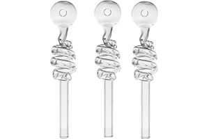 RORA 10pcs tuyau de brûleur à mazout en verre incurvé eau fumante petits tuyaux pour accessoires de bong avec 14cm (Clair)