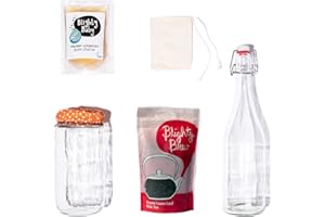 BLIGHTY BREW Organic Kombucha Starter Kit With Blighty Baby SCOBY - Make your own Blighty Booch Kombucha at home.