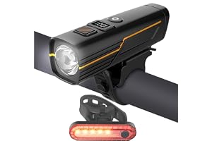 EBUYFIRE LED-cykelljus med ljussensorer och digital display, superljusa LED-lampor fram och bak, cykel bakljus, ficklampa fra