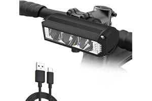 Monkey Home 1200Lumen Superhelle LED Fahrradlampe, 4000 mAh Mobile Leistung, USB wiederaufladbare StVZO Standard IPX5 Wasserdicht für Erwachsene Straße, MTB Off-Road Radfahren Pendeln (2023 Design)