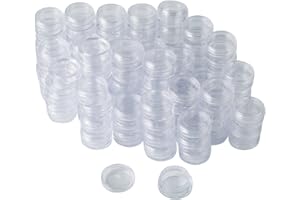 Bekith 108 set Clear Empty 3 Gram/3ML Plastic Pot Jars Cosmetic Containers With Lids