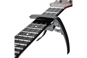 HAVENDI® Capo for Guitar + 3 Picks | Easy to use | Capo for Guitar - Acoustic Guitar, Classical Guitar, Electric Guitar & Ukulele