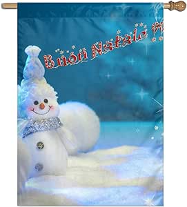 Buon Natale Yard Sign.Minioze Cute Christmas Snowman Snowball Snowflake Buon Natale Themed Welcome Extra Big Large Jumbo For Outdoor Outside Decorations Ornament Picks Garden Yard Traditional Decorative Front 27 X37 Amazon Co Uk Sports Outdoors