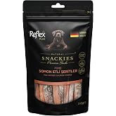 Reflex Plus Snackies Natural F&uuml;me Somon Etli Şeritler Premium K&ouml;pek &Ouml;d&uuml;l Maması 170 g