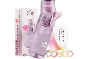 AIR UP Twist Pro Lavender Bottle Original Starter Set with 5 Flavours Pods I 600ml Water Bottle with Sugar-Free Flavours | Dishwasher Safe, BPA Free I Colour Purple