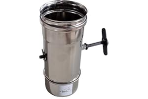 UTILFER Canne Fumarie Manicotti Tubi Acciaio Inox Aisi 304 Cm 19X0, 5Mm CON VALVOLA MASCHIO - FEMMINA, 200
