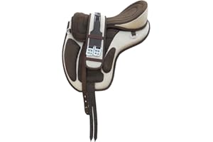 WILD RACE Freemax Sattel Baumloser Sattel/Treeless Saddle Freemax Saddle (18", (Beige-Brown)