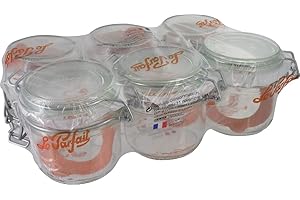 Le Parfait 1978006 Sodo Einmachgläser, durchsichtig, 25 x 16 x 7 cm, 6 Stück