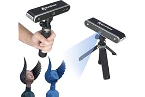 Revopoint POP 2 - Scanner 3D ad alta precisione con precisione di 0,05 mm, pacchetto di punta, velocità di scansione fino a 10 fps, luce microstrutturata + tecnologia proprietaria binoculare,