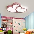 Lampada Da Soffitto LED A Forma Di Cuore - Design Moderno, Dimmerabile Con Telecomando, Colore Rosa, 50W, 4000 Lumen, Per Camera Bambini O Camera Da Letto