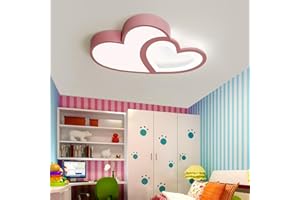 AHQX Soffitto Del LED Luce Della Lampada Vivaio Dimmerabili Telecomando Plafoniera Creativa Moderna Romantica Forma Di Design Rosa Lampadario Cuore Luci Decorazione Acrilico Ragazza Ragazzo Camera Letto