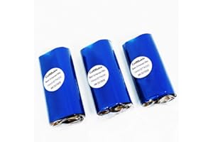 TONELIFE Lot de 3 rubans de cire améliorée en résine améliorée de 1,27 cm pour impression d'étiquettes, étiquettes et codes-barres pour impression d'étiquettes, d'étiquettes et de codes-barres pour