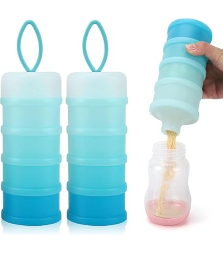 Milchpulver Verteiler 4-lagig - Tragbarer Spender Für Baby Nahrung Unterwegs