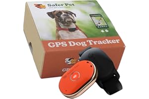 Safer Pet GPS Dog Tracker & Activity Monitor - Unlimited Range Dog GPS Tracker UK and Europe - Subscription Required - Ultra-Light Pet Tracker with Long Life Battery - Silicone Case Fits Any Collar