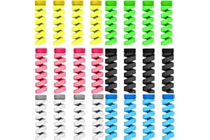 Bkrdty Protectores de Cable de Carga 24 Piezas Protector de Cargador Multicolor Protección USB de Silicona Flexible para Líneas de Datos de Teléfonos Móviles 6 Colores