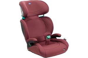 Chicco Quizy Lite i-Size, Seggiolino Auto Bambini 3-12 Anni (100-150 cm), Peso 15-36 kg, Facile da Installare, Regolabile in Altezza, con Braccioli Imbottiti e Seduta Confortevole, Rosso