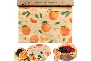 Bugucat Envoltorios de Cera de Abeja DIY 33x100CM,Reutilizable Almacenamiento Natural Lavable y Biodegradable,Envoltorios De Ecológicos Film Cubiertas Lavables para Cuenco Utilizado En Frutas Verdura