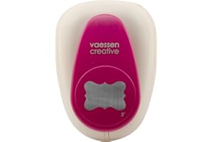 Vaessen Creative Perforatrice de Papier, Pourpre, Taille XXXL, Cadre Fleuri, Pour Projets DIY, Scrapbooking, Création de Cartes et Plus, 15,1 x 10,9 x 8,5 cm