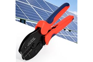 Zuxbolf Crimpadora MC4 Solar,Crimpadora para Conectores Aislado de 2,5/4/6 mm² Herramienta de Crimpado Solar Fotovoltaico Alicates Electricista Alicates de Terminales Fotovoltaico para Panel PV Cable