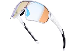 ROCKBROS Kids Photochromic Cycling Glasses, Children's Sports Sunglasses, Teenagers' Cycling Sunglasses, UV400 Protection Kids Sports Glasses TR90 Frame