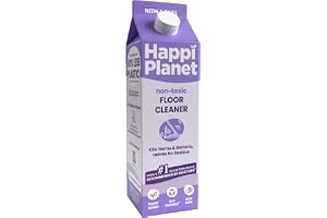 Happi Planet Organic & Herbal Floor & Bathroom Cleaner, Powered by Neem 1L Freshness of Basil Natural, Plant Based, Non-Toxic, Eco-Friendly Pet & Baby Safe Marble, Granite & Wood Safe