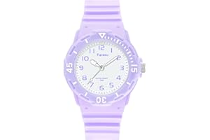 Facasu Analogue Children's Watch for Boys Girls, 50 m Waterproof Quartz Watch for Children, Soft Strap, Easy to Read Watch for Children, Toddlers, Learning the Time Aged 4-12 Years