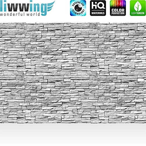 Fototapete Stein – ALLE STEINMOTIVE auf einen Blick ! Vlies PREMIUM PLUS – 400×280 cm – ASIAN STONE WALL No. 2 – GREY – Steintapete Wandbild Steinwand Steintapete Asia Stone Asien – no. 139 - 2