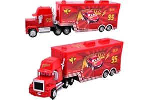 KSOPSDEY Ligh-tning McQueen Cars Track Toy, Ligh-tning McQue-en Vehicle Car Movie Roles Toy Cars Alloy Toy ，Children Idea Play Vehicles ， Movie Toy Truck for Kids Ages 3 Years and Older(Red）