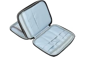 Healifty Trousse de rangement circulaire pour aiguilles à tricoter, crochets et accessoires de tricot, sac à fermeture éclair, facile à transporter pour loisirs créatifs 1 lot