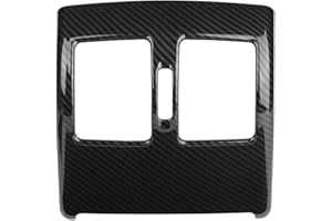 MADEZZ Air Conditioning Vent Frame, Rear Air Conditioning Vent Frame Trim Carbon Fiber Style Panel Decoration Sticker Cover for C Class W204 2008-2013