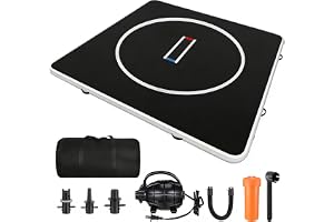 Uppblåsbar Brottningsmatta, Träningsmatta 3x3m med Elektrisk Pump | 10 cm Tjock Gymnastikmatta, för Jiu-Jitsu Boxning Cheerleading Yoga Gymnastik