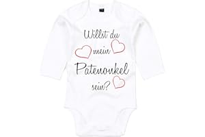 Mister Merchandise Baby Body Willst du mein Patenonkel sein? Pate Patenschaft Taufe Weiß - Langarm, 12-18