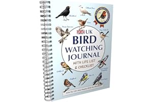 OPTILIVING PUBLISHING UK Bird Watching Journal with Life List & Checklist - Improve Your Observation Skills with This Birding Log Book with Illustrations of The UK’s Most Common Birds. A Thoughtful Gift for Bird Lovers.