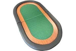 REDTOOTH POKER Professional Folding Green Speed Cloth Poker Table Top | 152cm x 85cm | For 6 to 8 Players | Includes Carry Case