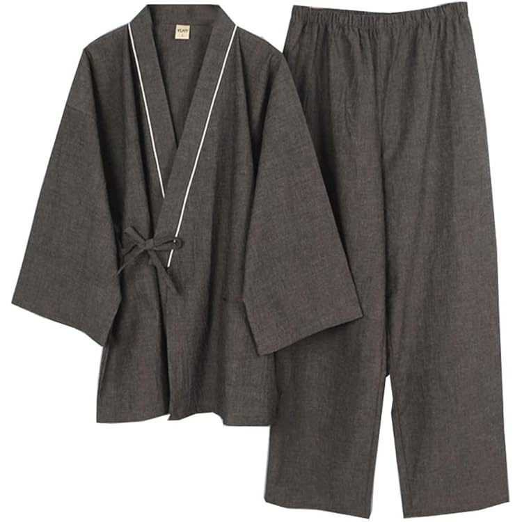 Un-brand Japanse kimono voor heren, losse informele huispyjama, nachtkleding, Kleur64-l, L Un-brand Japanse kimono voor heren, losse informele huispyjama, nachtkleding, Kleur64-l, L