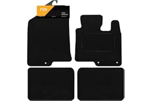 FSW - Tailored Mats - Fits HYUNDAI I40 2011-2019 - Black Carpet - Anti Slip Mat - Non Slip Car Floor Mat, Fitted With Clips & Granulated Backing - 4 Pc Floor Mat Only