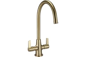 Bristan EC SNK EF BB Echo Easyfit Mono Sink Mixer Brushed Brass Twin Lever
