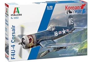 Italeri-ITA1453 Esercito 1453 F4U-4 Korean War, Scala 1:72, Model Kit, Modello in Plastica da Montare, Colore Blu