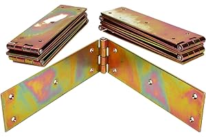 KOTARBAU® Kistenband 350 x 50 mm 10 St. Scharnier Gerollte Tischband Möbelscharnier Verzinkt Gelb Torband Möbelband Türscharnier 2 Flügel Top-Qualität