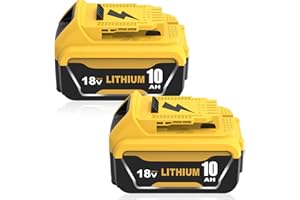 BOETPCR 2X 10.0Ah/10000mAh Remplacement pour Dewalt Batterie 18V DCB200 DCB184 DCB180 DCB181 DCB182 DCB200 DCB201 DCB204 DCB127 DCB112 DCB115 avec indicateur LED